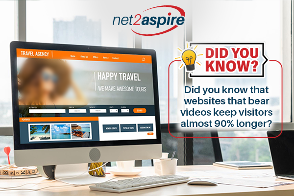 Did you know that websites that bear videos keep visitors almost 90% longer?